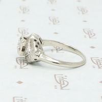 1940s Diamond and Forget Me Not Ring