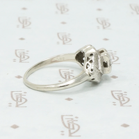 1940s Diamond and Forget Me Not Ring