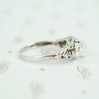 Deco Old European Diamond and Filigree Ring