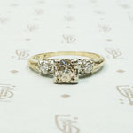 Champagne Old European Cut Diamond Ring