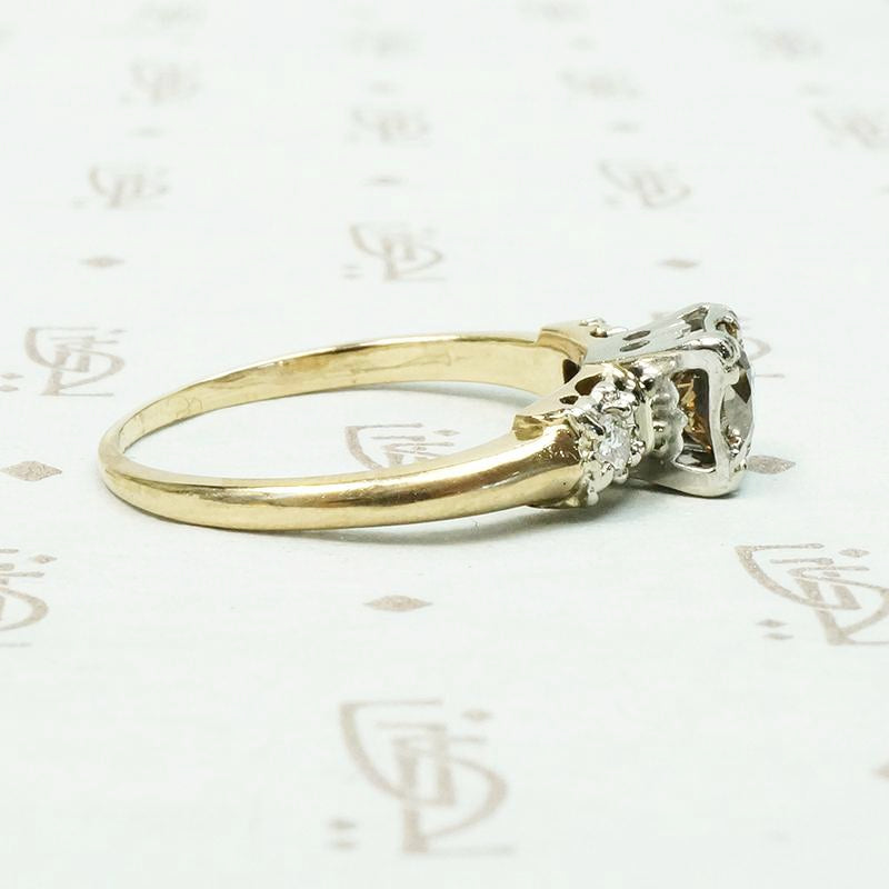 Champagne Old European Cut Diamond Ring