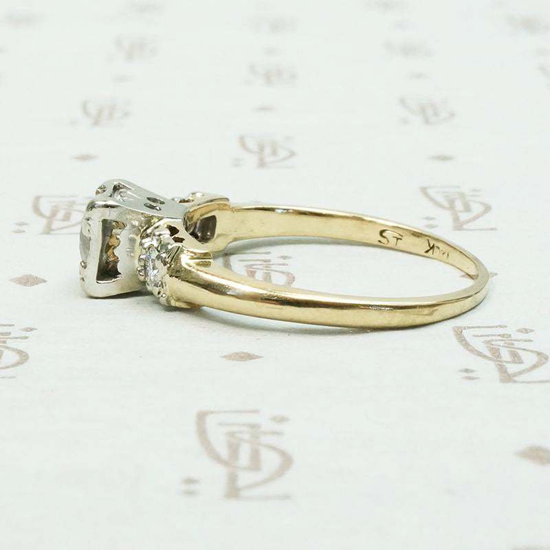 Champagne Old European Cut Diamond Ring