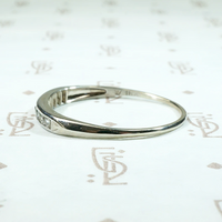 Slim Retro Diamond Band in Palladium & White Gold