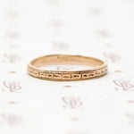 Charming Deco Design Band in Recycled Rose Gold