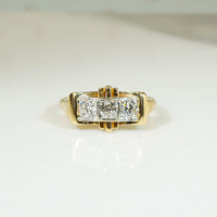 1940's Retro 2-tone Jabel Diamond Ring