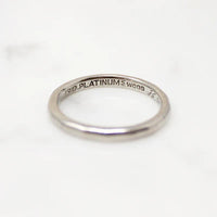 Softly Faceted Platinum Wedding Band