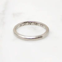 Softly Faceted Platinum Wedding Band