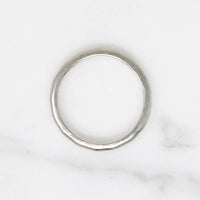 Softly Faceted Platinum Wedding Band