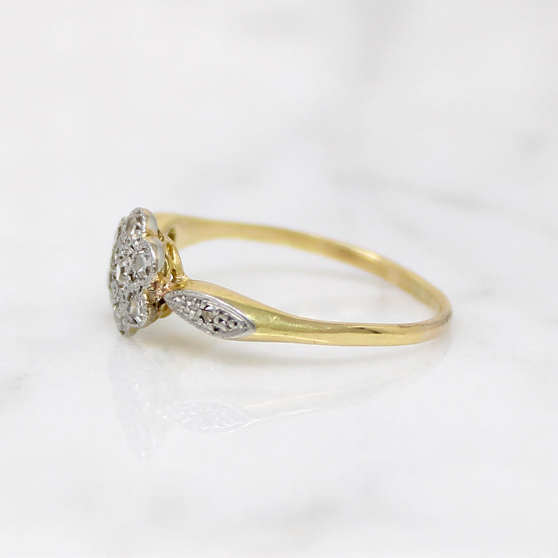 Diamond Flower Cluster 18ct & Platinum Ring