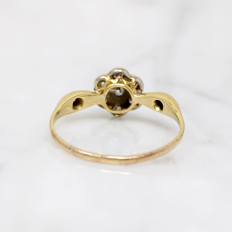 Diamond Flower Cluster 18ct & Platinum Ring