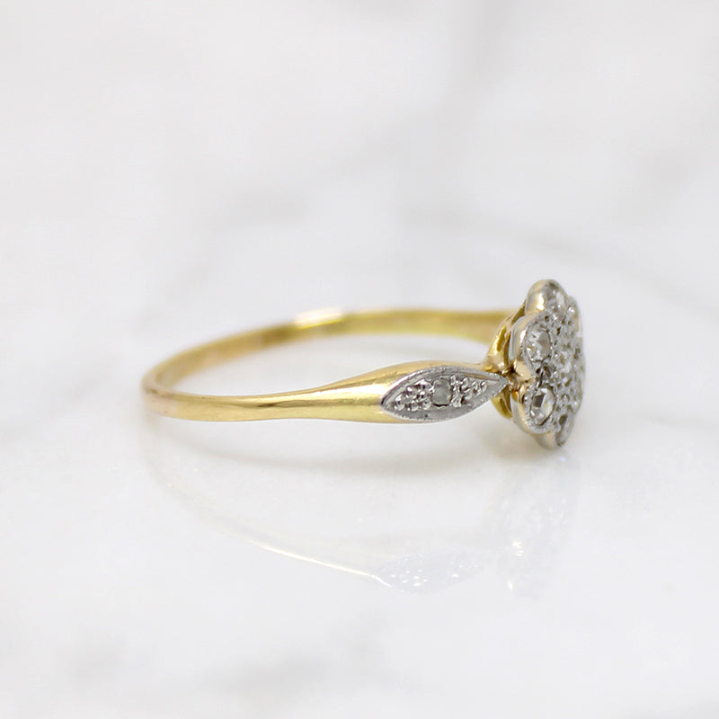 Diamond Flower Cluster 18ct & Platinum Ring