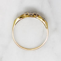 Diamond Flower Cluster 18ct & Platinum Ring