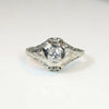 Filigreed Diamond Solitaire with Fine Engraving
