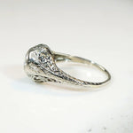 Filigreed Diamond Solitaire with Fine Engraving
