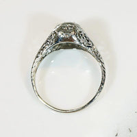 Filigreed Diamond Solitaire with Fine Engraving