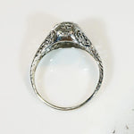 Filigreed Diamond Solitaire with Fine Engraving