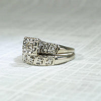Sweet Diamond Wedding Set in White Gold