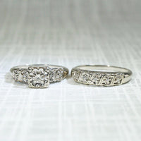 Sweet Diamond Wedding Set in White Gold