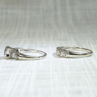 Sweet Diamond Wedding Set in White Gold