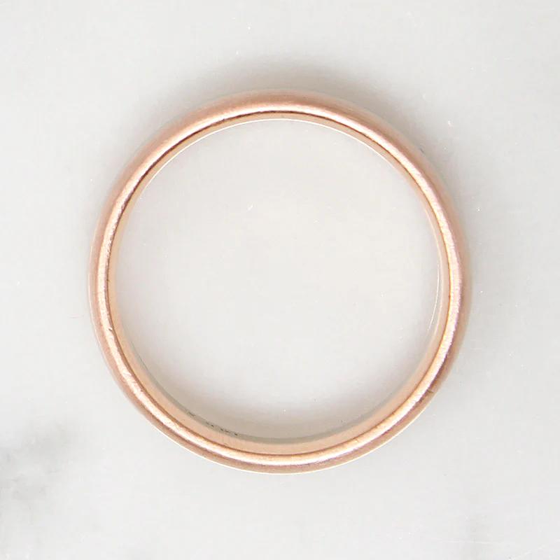 Two-Tone Rose & White Recycled Gold Wedding Band