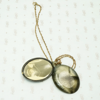 Shimmering Green Celluloid Sliding Locket