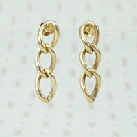 14k gold antique chain earrings
