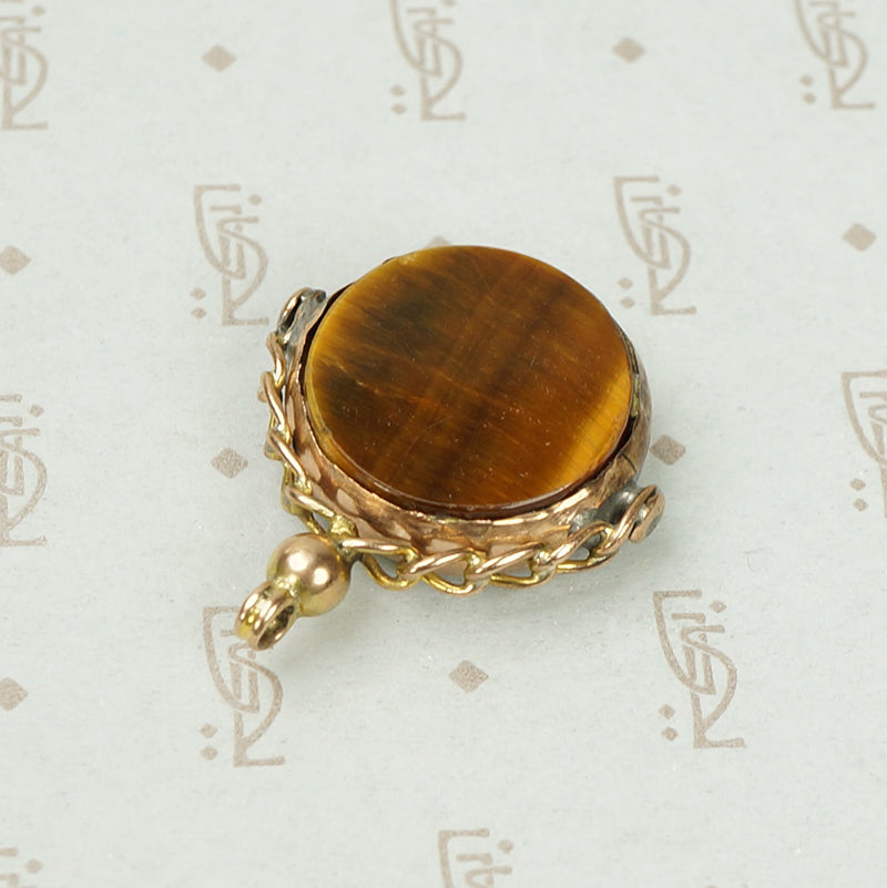 Classic English Chain Fob Bloodstone in Gold