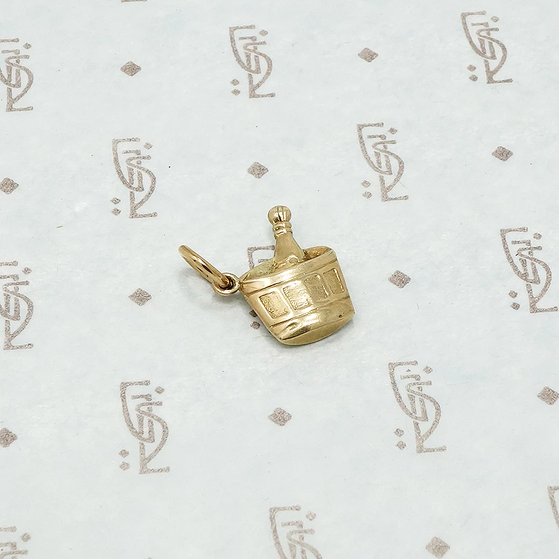 vintage 9ct champagne bucket charm