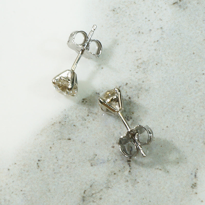 Vintage Champagne Diamond Studs