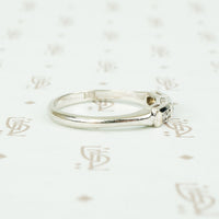 Channel Set Diamond Retro White Gold Band
