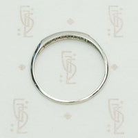 Channel Set Vintage White Gold Diamond Band