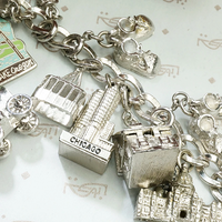 Vintage Charm Bracelet with Twenty Charms