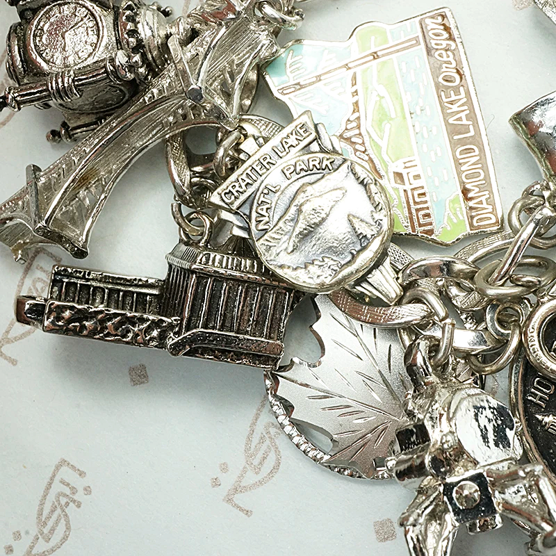Vintage Charm Bracelet with Twenty Charms