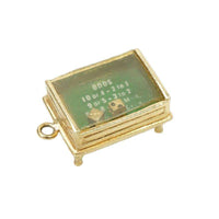 Vintage Gold Charm in the form of A Craps Table
