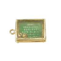 Vintage Gold Charm in the form of A Craps Table