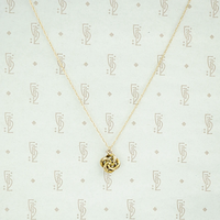 Antique Gold Love Knot Diamond Pendant
