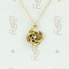 Antique Gold Love Knot Diamond Pendant