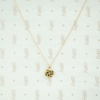 Antique Gold Love Knot Diamond Pendant