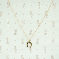 Tiny Lucky Horseshoe Gold Charm Pendant