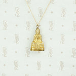 Serene Gold Meditation Buddha Pendant