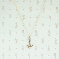 Lovely Gold Anchor Charm Necklace
