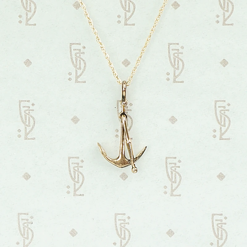 Lovely Gold Anchor Charm Necklace