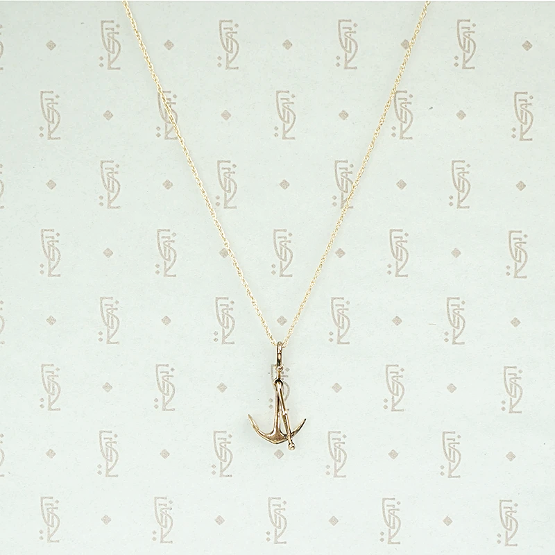 Lovely Gold Anchor Charm Necklace