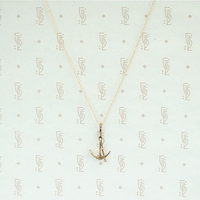 Lovely Gold Anchor Charm Necklace