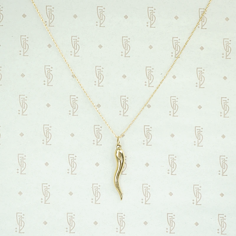 Vintage Gold Italian Horn Talisman