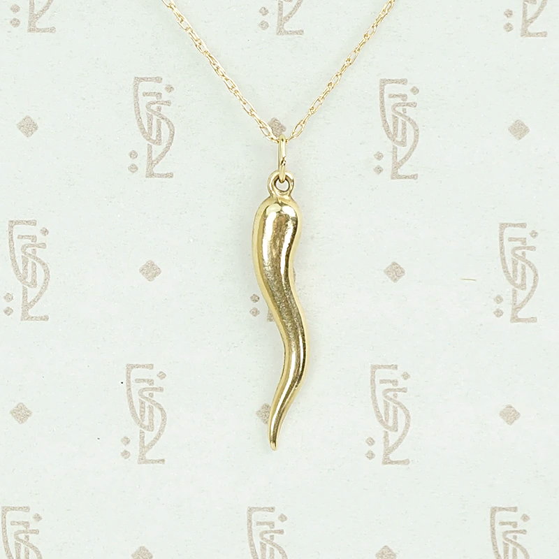 Vintage Gold Italian Horn Talisman