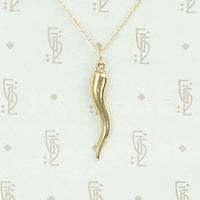 Vintage Gold Italian Horn Talisman