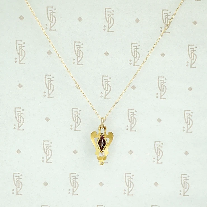 Turn of the Century Gold and Garnet Pendant