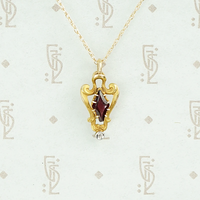 Turn of the Century Gold and Garnet Pendant