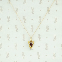 Turn of the Century Gold and Garnet Pendant